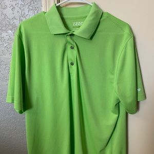 Lime green golf polo